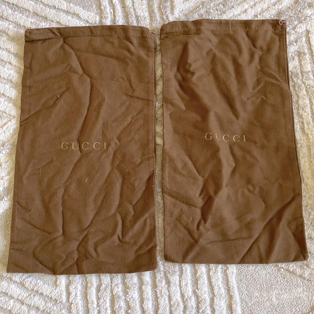 Two Gucci Shoe dust bags